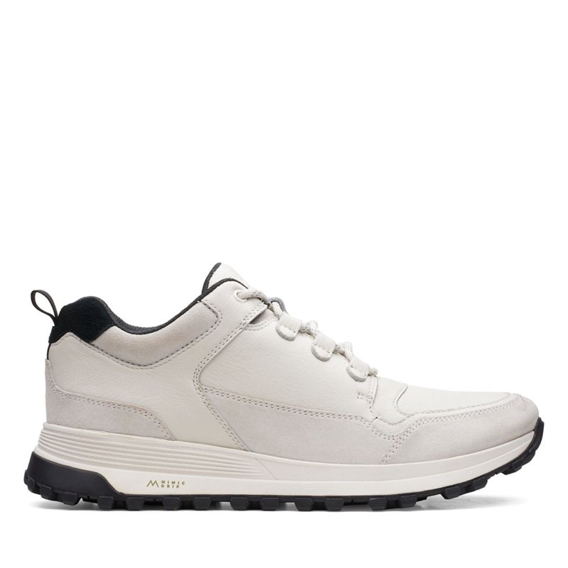 Men's Clarks ATL Trek Lo Sneakers White | 14589825