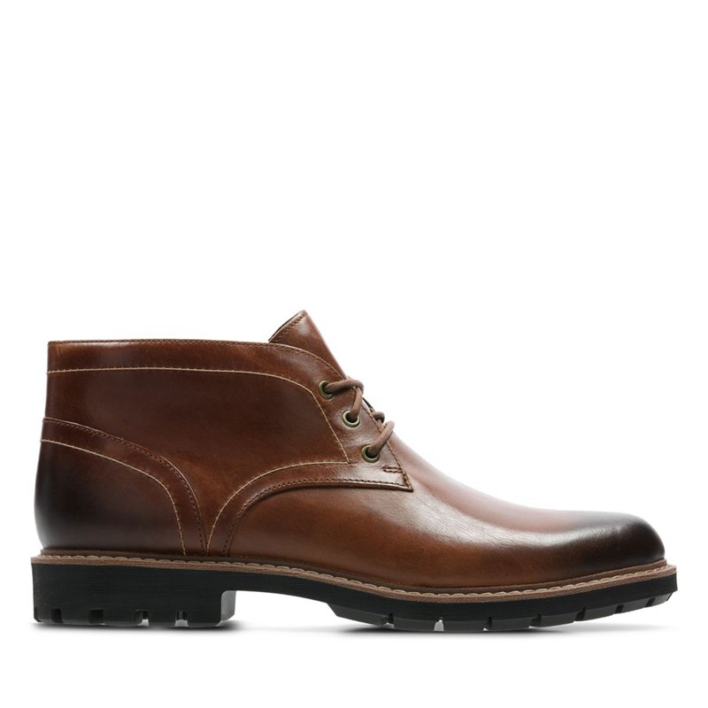 Men's Clarks Batcombe Lo Ankle Boots Dark Brown | 56620193