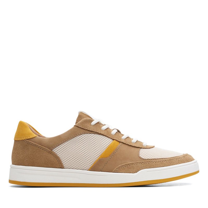 Men's Clarks Bizby Lace Sneakers Brown | 58641635