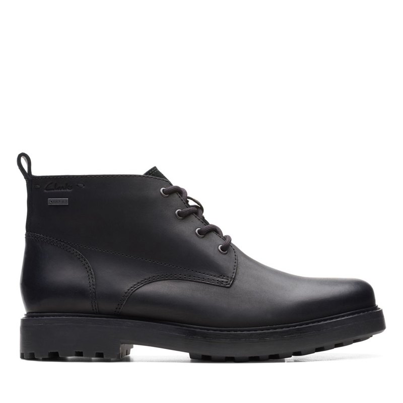 Men's Clarks Chard Mid GORE-TEX Ankle Boots Black | 45204941