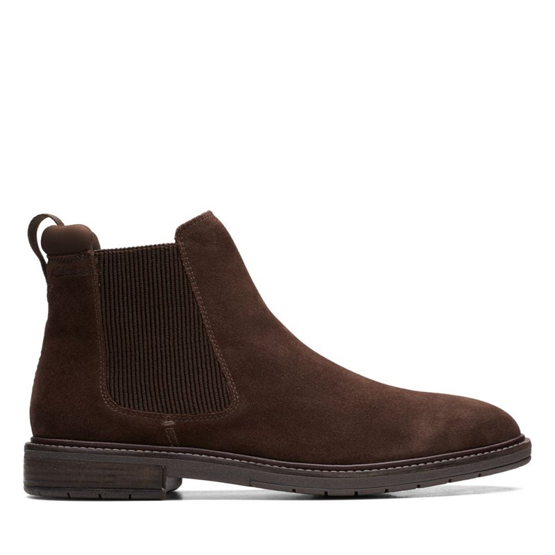 Men's Clarks Clarkdale Hall Chelsea Boots Dark Brown | 28983189