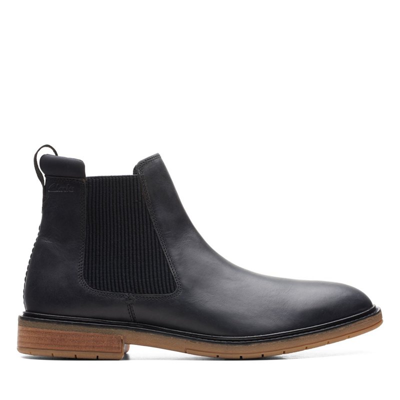 Men's Clarks Clarkdale Hall Chelsea Boots Black | 65484984