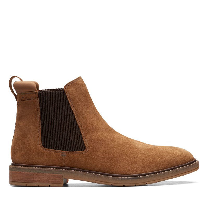Men's Clarks Clarkdale Hall Chelsea Boots Brown | 75752599