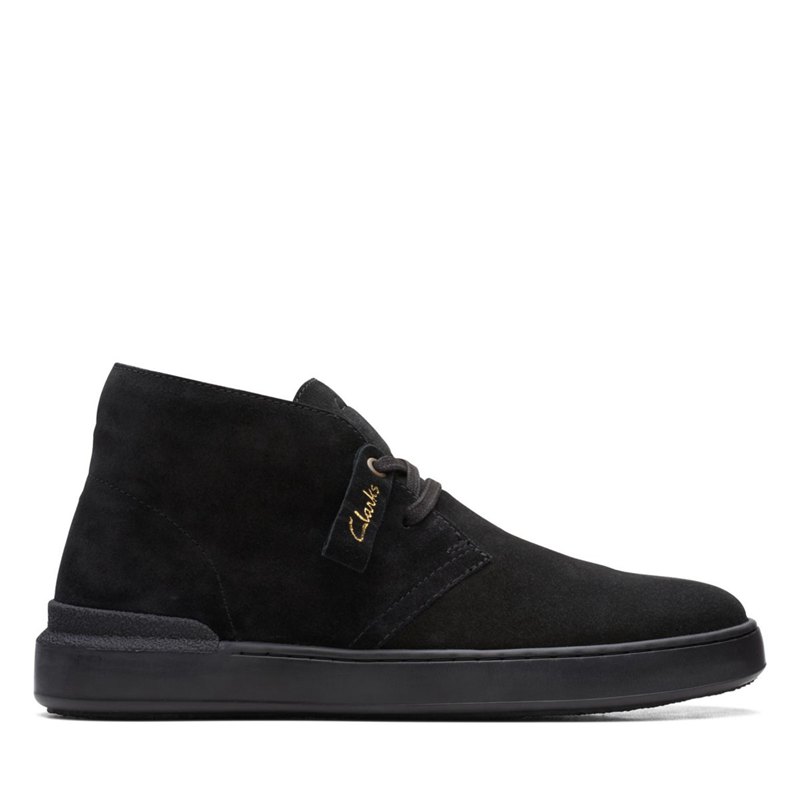 Men's Clarks Court Lite Desert Boots Black | 88846889