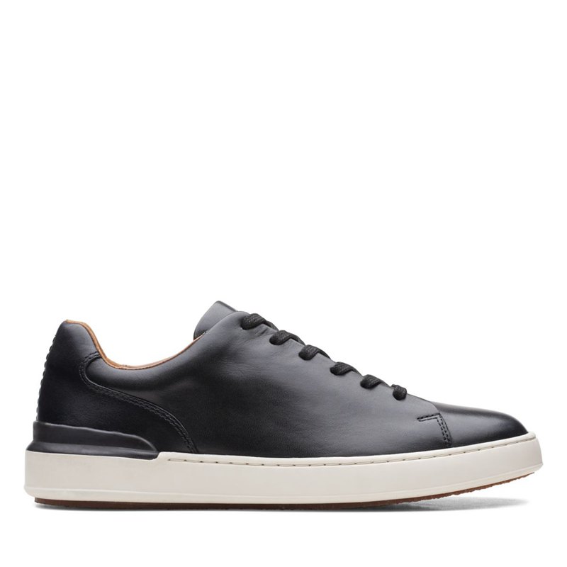 Men's Clarks Court Lite Lace Sneakers Black | 66862062