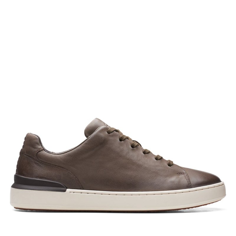 Men's Clarks Court Lite Lace Sneakers Grey | 58339903