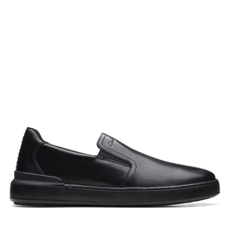 Men's Clarks Court Lite Slip Slip On Black | 28134636