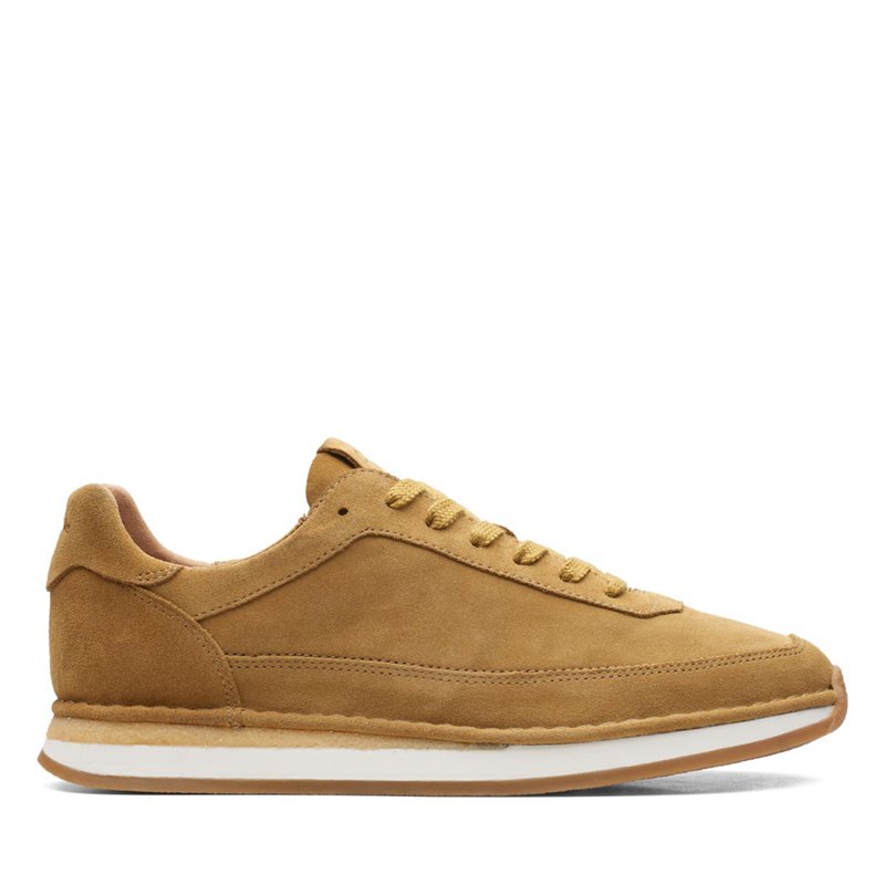 Men's Clarks Craft Run Lace Sneakers Khaki | 91115292