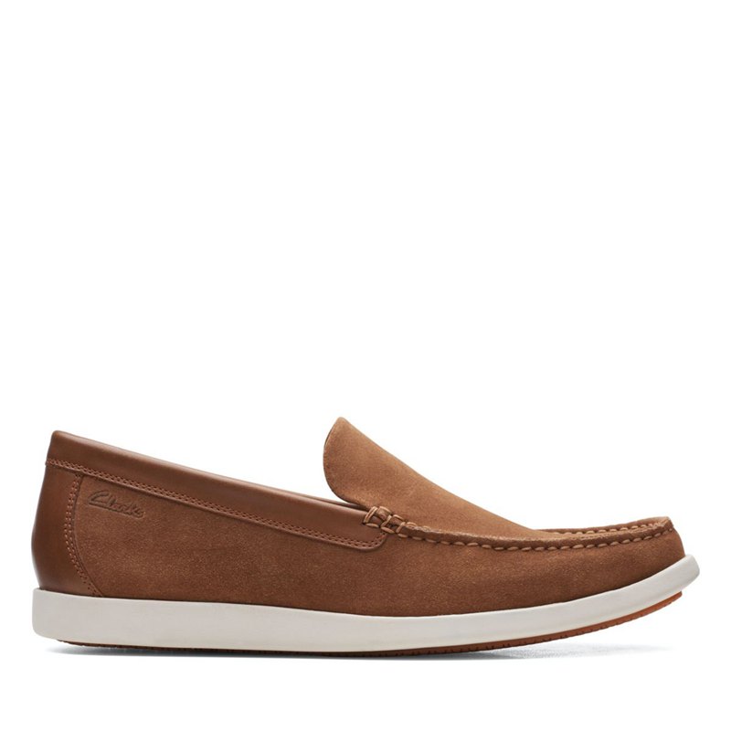 Men's Clarks Ferius Creek Loafers Brown | 52531635