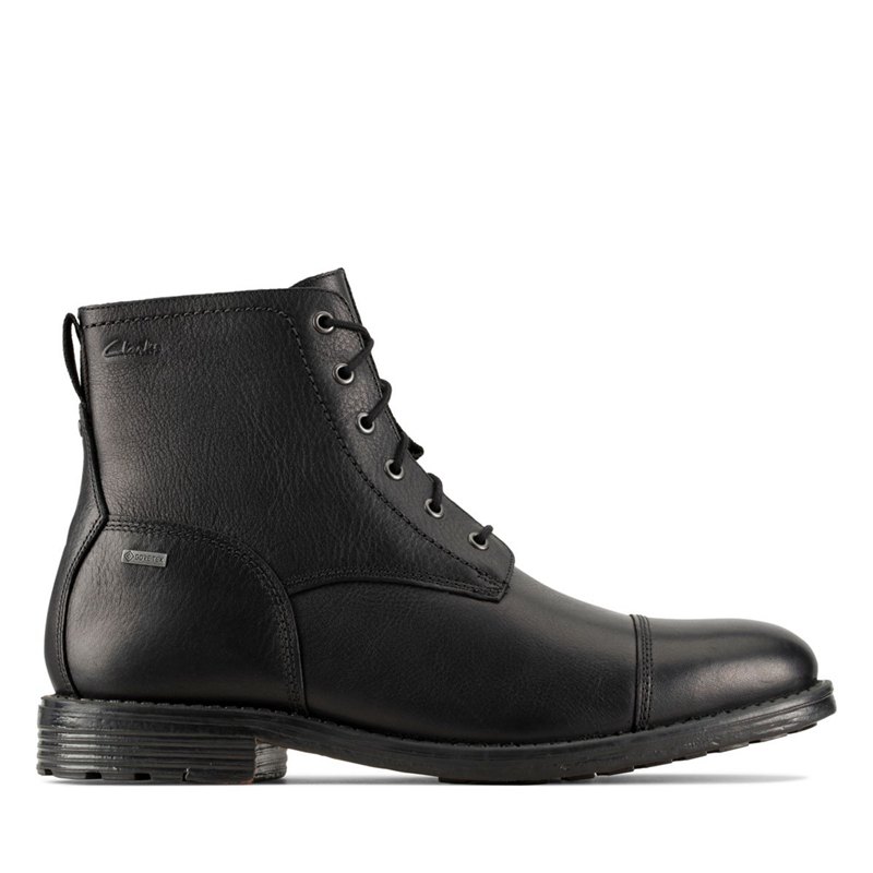 Men's Clarks Foxwell Hi GORE-TEX Ankle Boots Black | 95296305