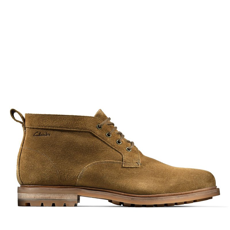 Men's Clarks Foxwell Mid Ankle Boots Brown | 10669206