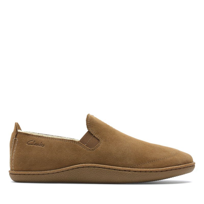 Men's Clarks Home Mocc Slip On Brown | 42523218