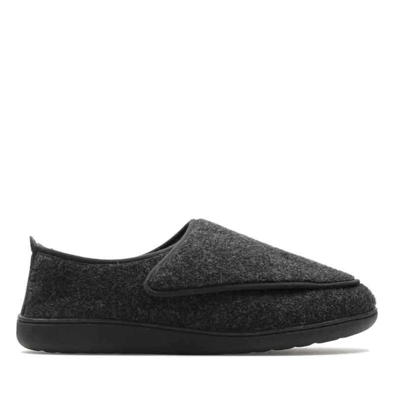 Men's Clarks King Riptape Slip On Dark Grey | 11773318