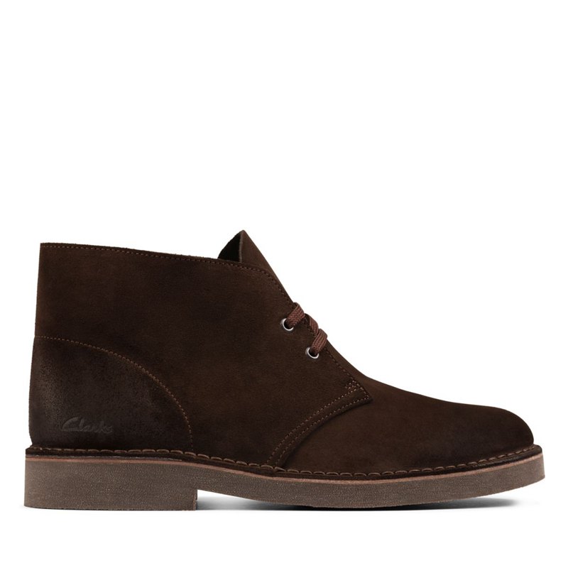 Men's Clarks Originals Desert Boots Dark Brown | 75990017