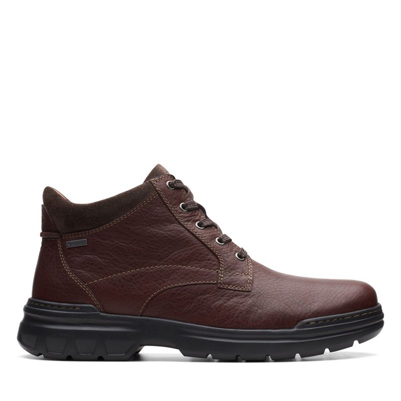 Men's Clarks Rockie 2 Up GORE-TEX Ankle Boots Dark Brown | 20168123