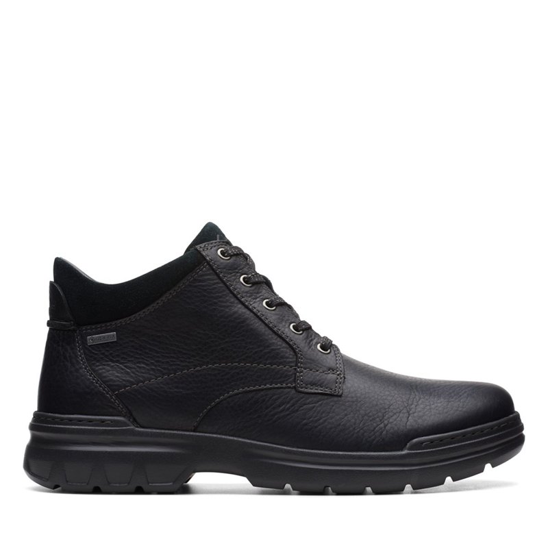Men's Clarks Rockie 2 Up GORE-TEX Ankle Boots Black | 74375590