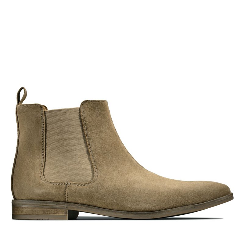 Men's Clarks Stanford Top Chelsea Boots Brown | 97540525
