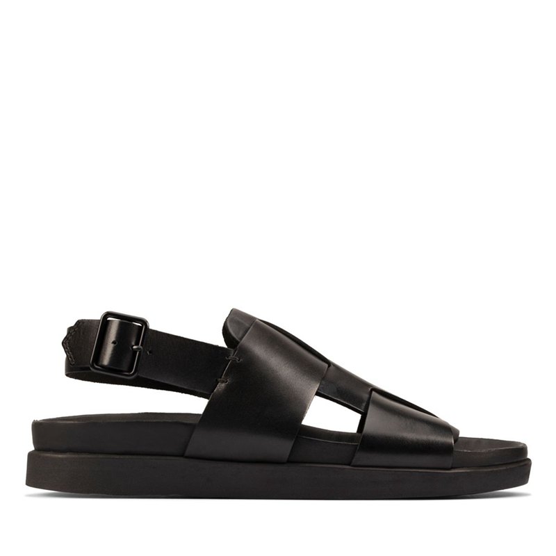Men's Clarks Sunder Strap Sandals Black | 26624143