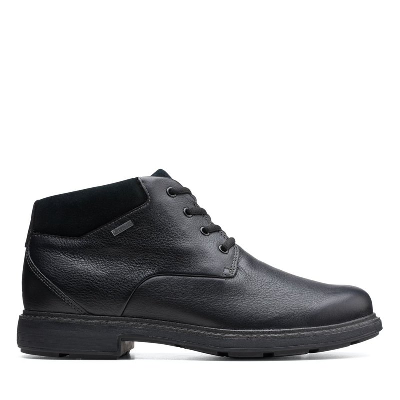 Men's Clarks Un Tread Up GORE-TEX 2 Ankle Boots Black | 85329086
