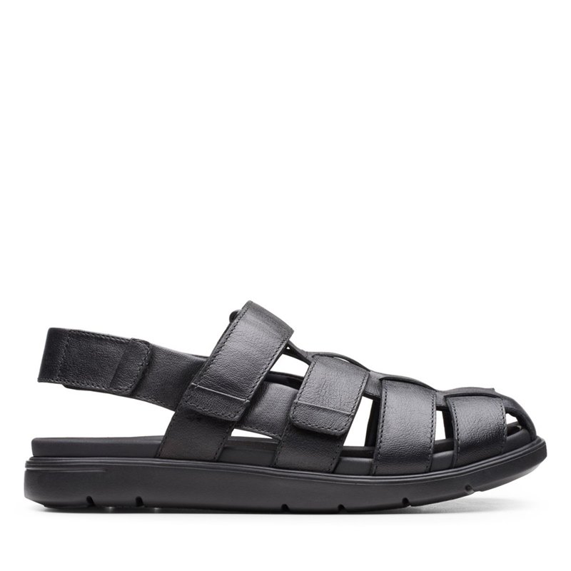 Men's Clarks Unwilmore Ray Sandals Black | 41286808