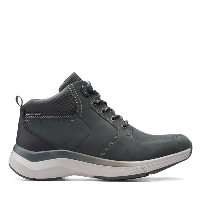 Men's Clarks Wave 2.0 Hi Ankle Boots Dark Grey | 41304364