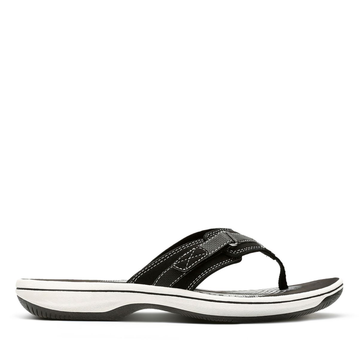 Women's Clarks BREEZE SEA Flip Flops Black | 77695944
