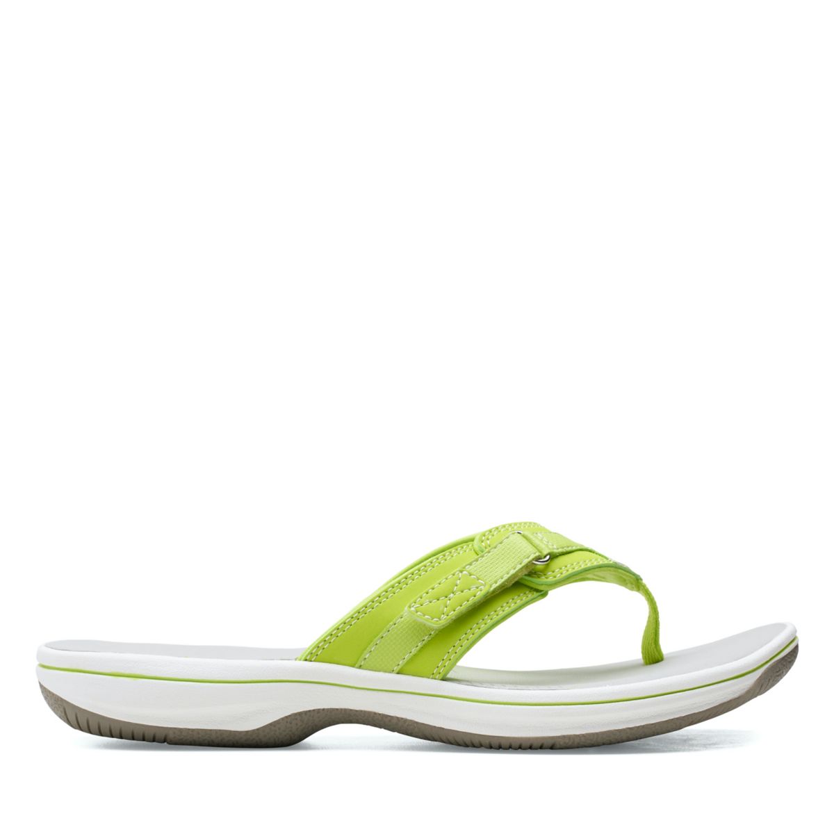 Women's Clarks BREEZE SEA Flip Flops Green | 67134743