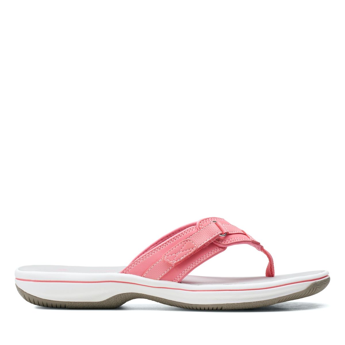 Women's Clarks BREEZE SEA Flip Flops Pink | 45478096