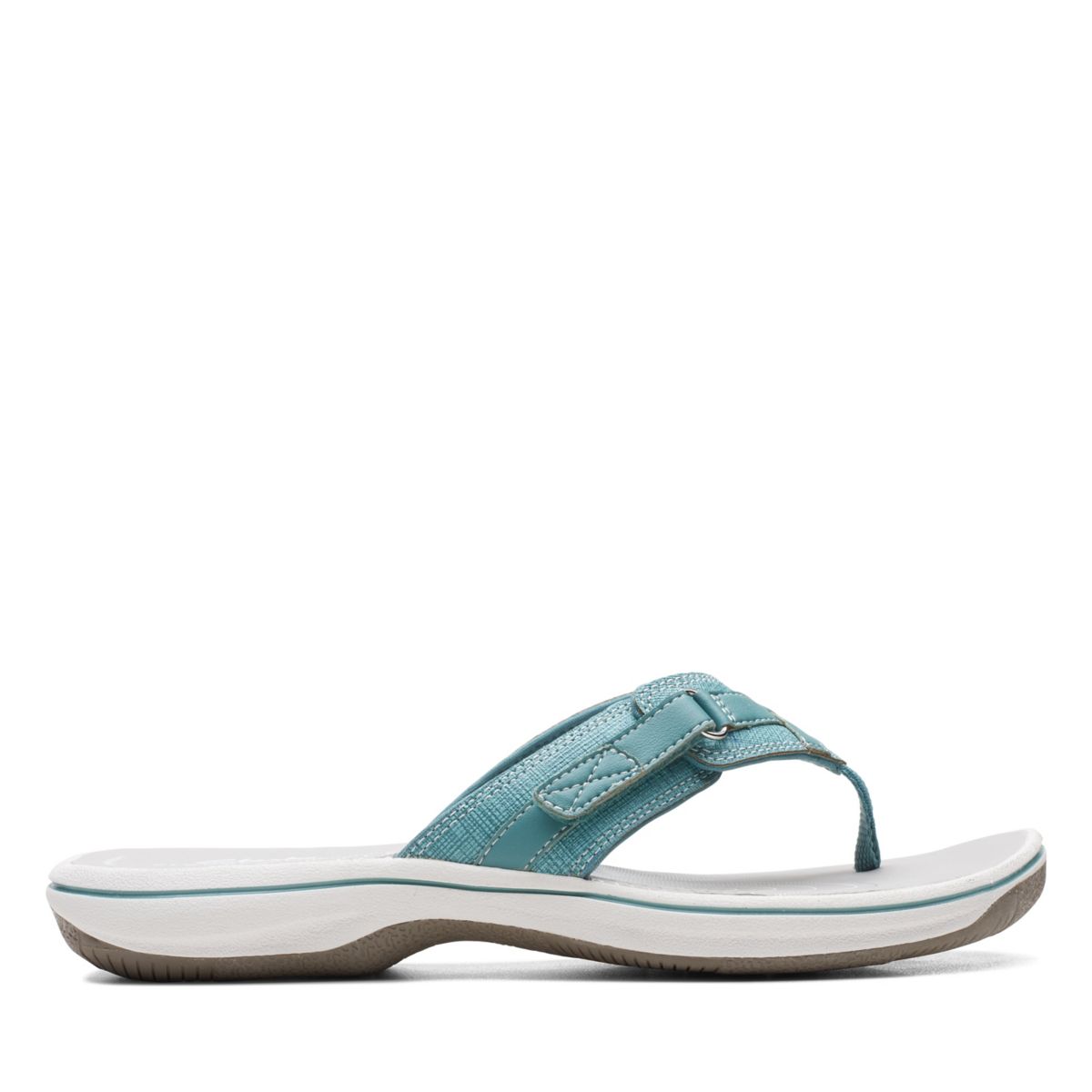 Women's Clarks BREEZE SEA Flip Flops Turquoise | 84924767