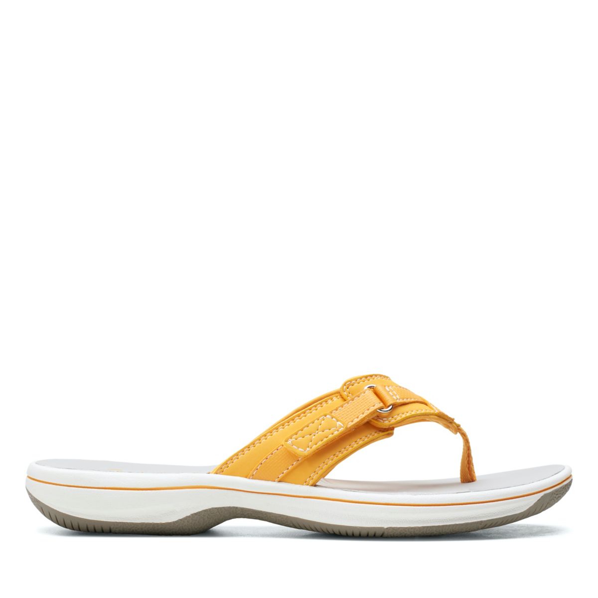 Women's Clarks BREEZE SEA Flip Flops Yellow | 51771728