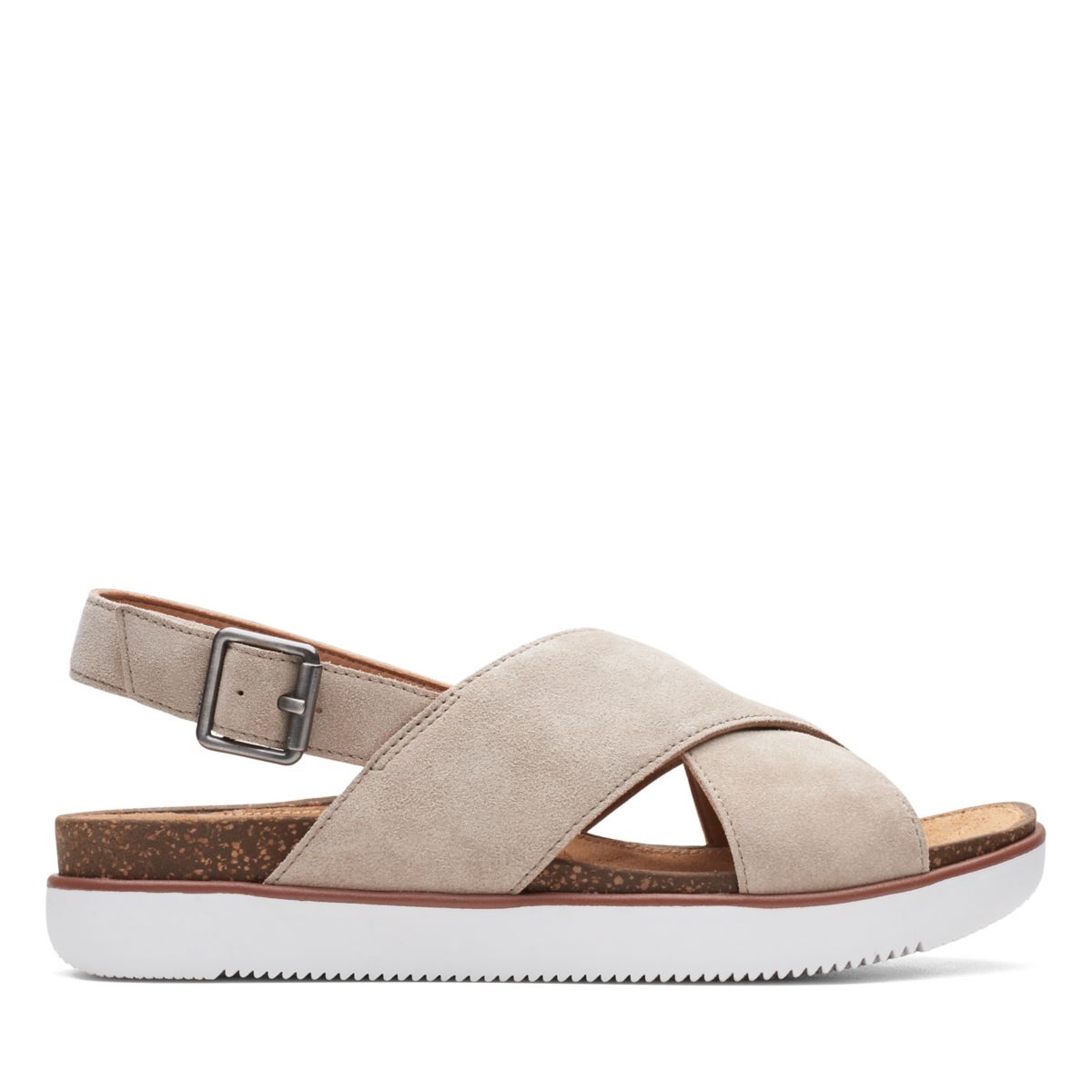 Women's Clarks Elayne Cross Sandals Brown | 39048171