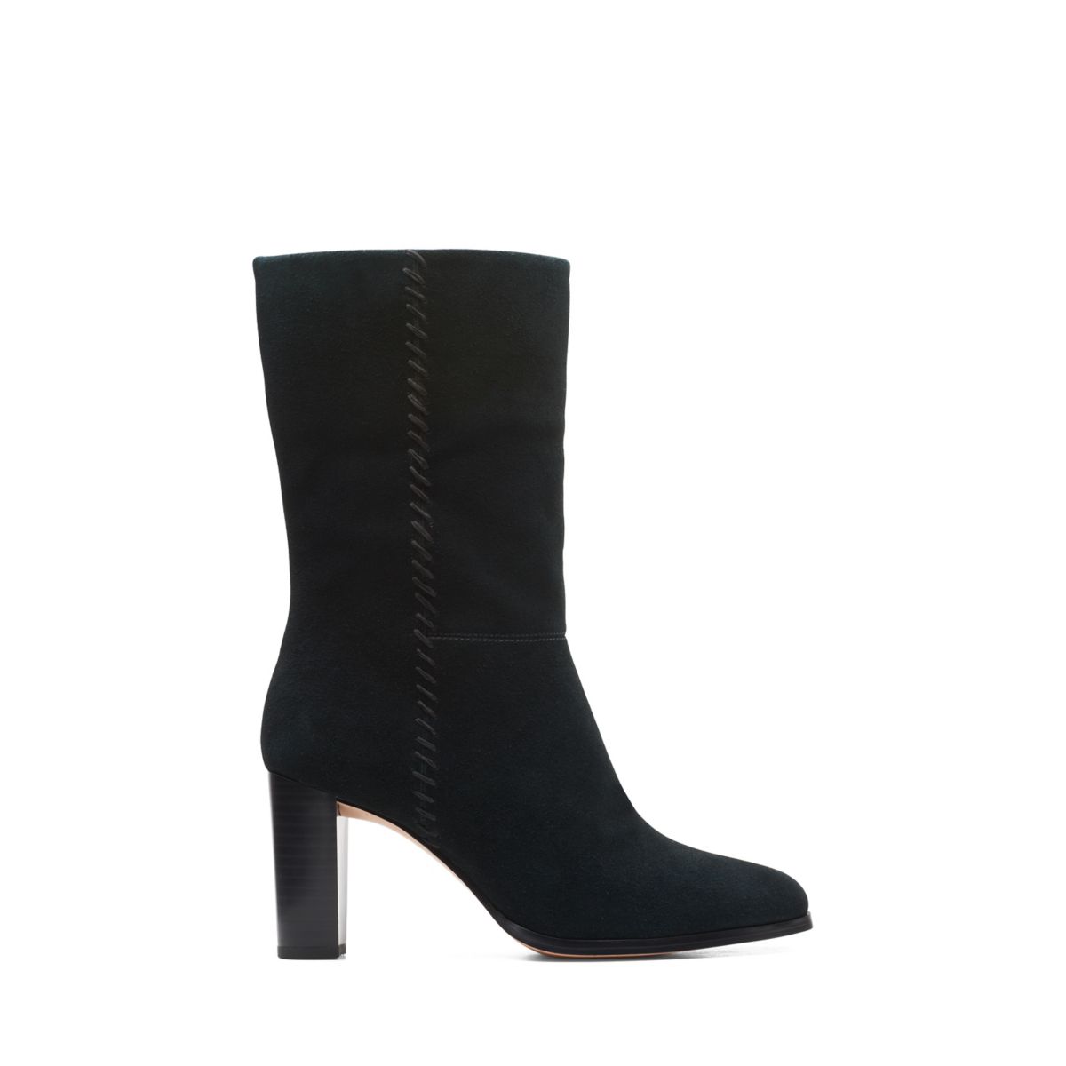 Women's Clarks Karamo Mid High Heel Boots Black | 80780370