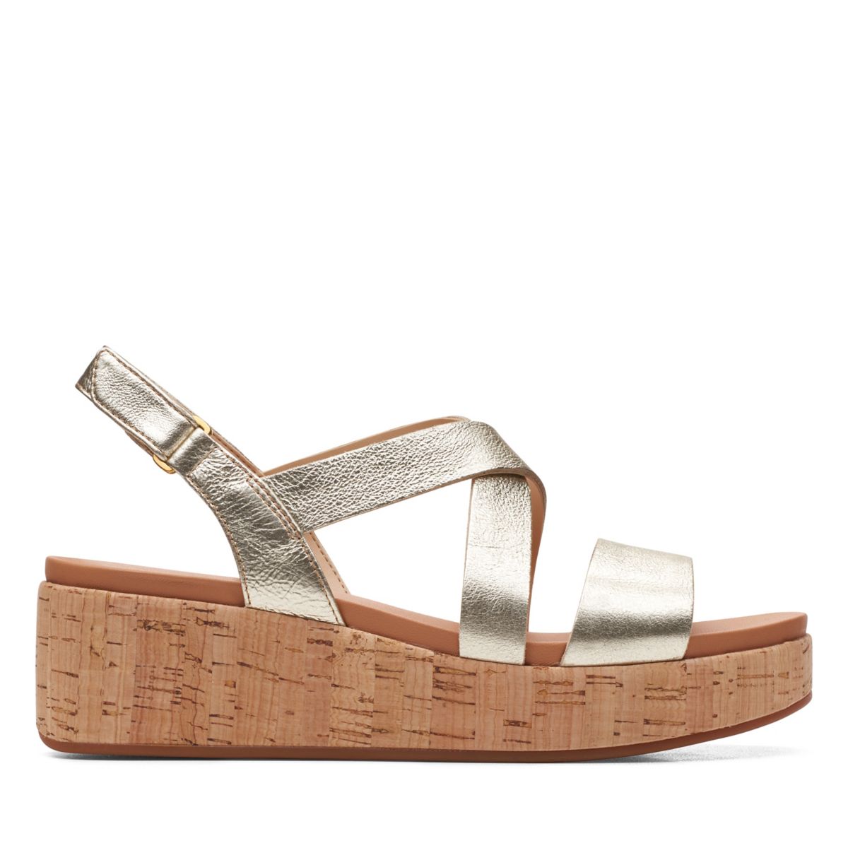 Women's Clarks Kimmei Cork Wedge Sandals Gold | 97817500