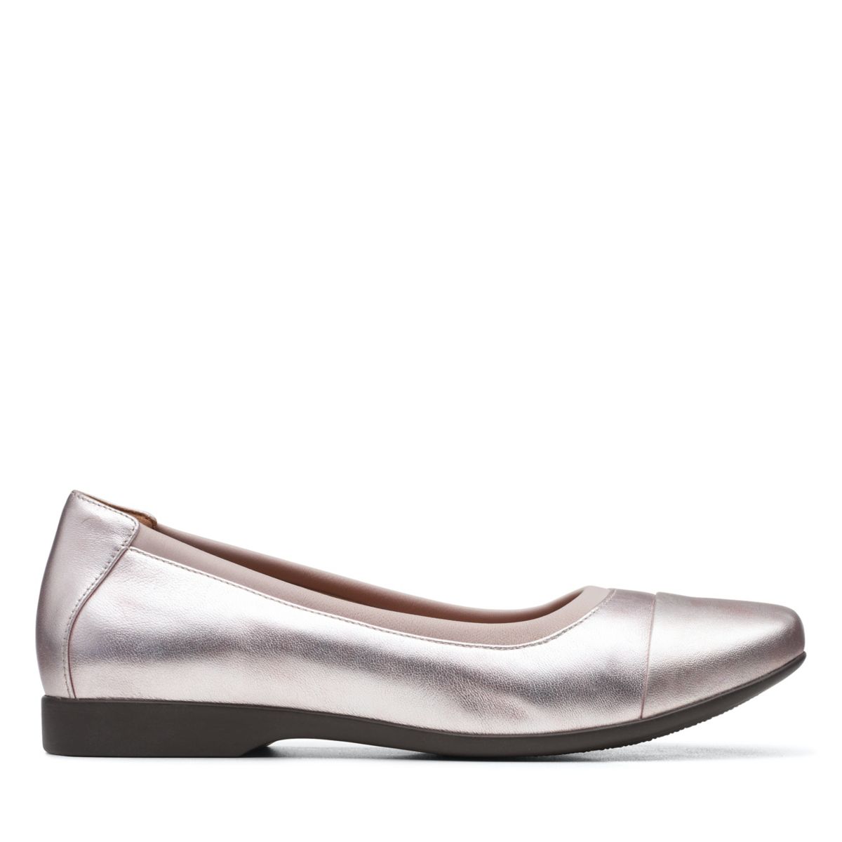 Women's Clarks Un Darcey Cap 2 Ballerina Platinum | 80309498